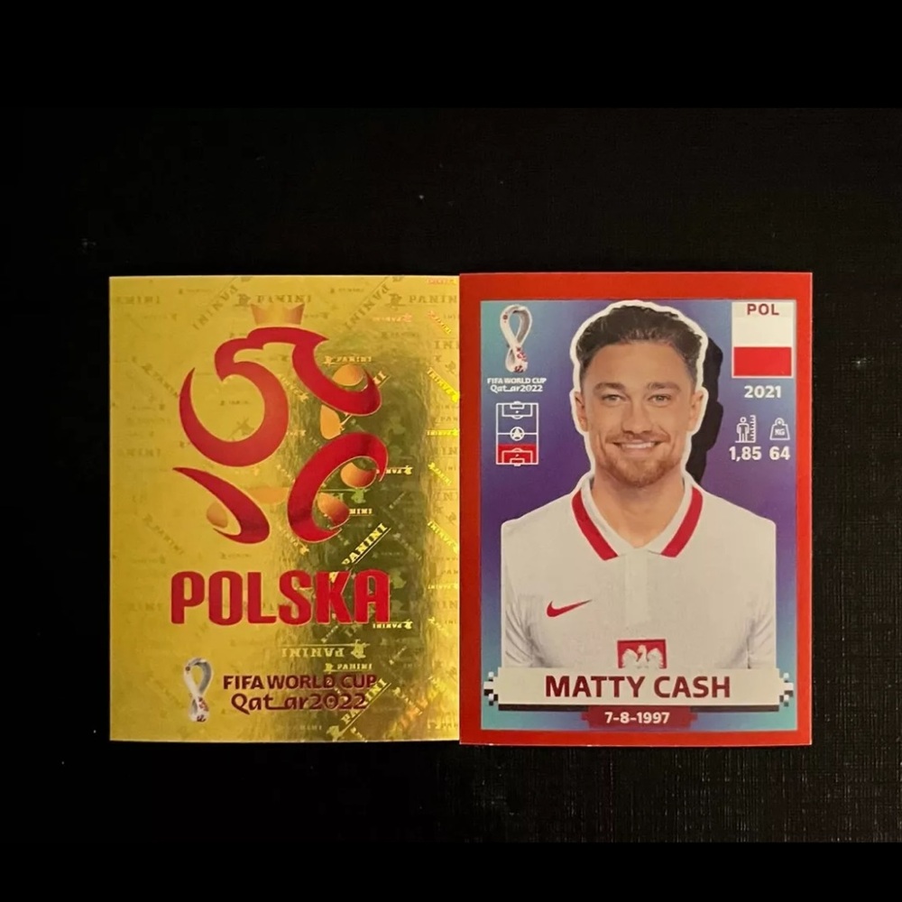 Panini World Cup Qatar 2022 Stickers POL 2 FOIL Matty Cash POL 7 RED US/CAN Ed